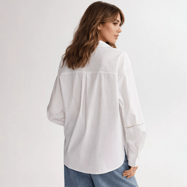 Damen Elegante Bluse mit feinen Stickdetails Echo Archiv