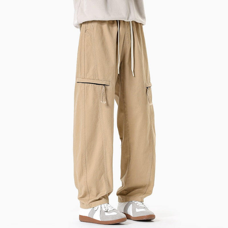 Herren Weite Cargo-Jogginghose im Baggy‑Schnitt mit Kordelbund & Mehrfachtaschen Echoarchiv