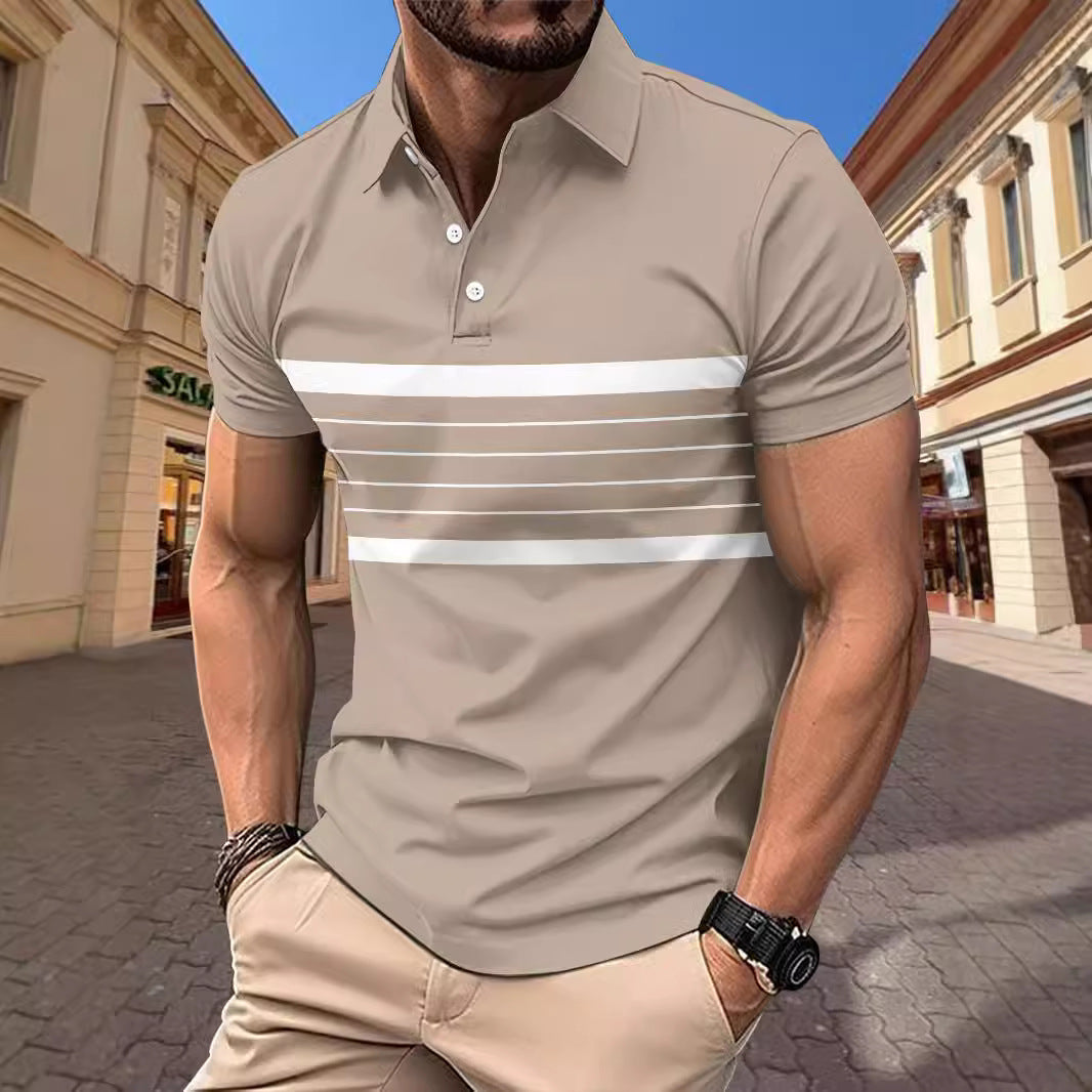 Herren Polohemd mit modischen Streifen Echoarchiv