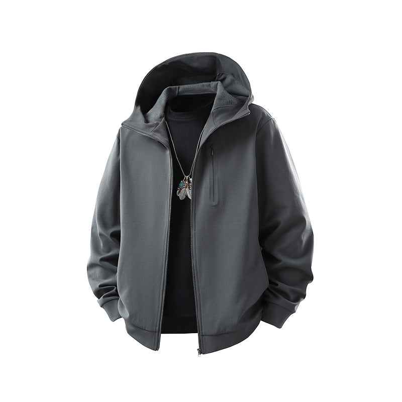 Herren Kapuzen-Softshelljacke mit Reißverschluss‑Brusttasche, geripptem Saum und Relaxed‑Fit Echo Archiv