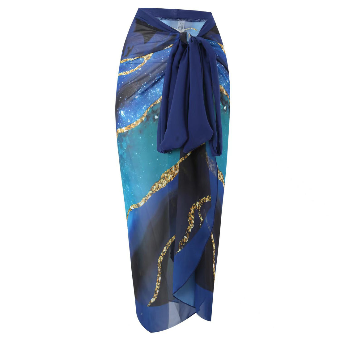 Damen Wickelrock mit künstlerischem Design und elastischem Bund – Rosévia