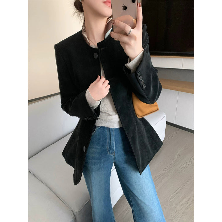 Damen Modischer Blazer mit strukturiertem Design Echoarchiv