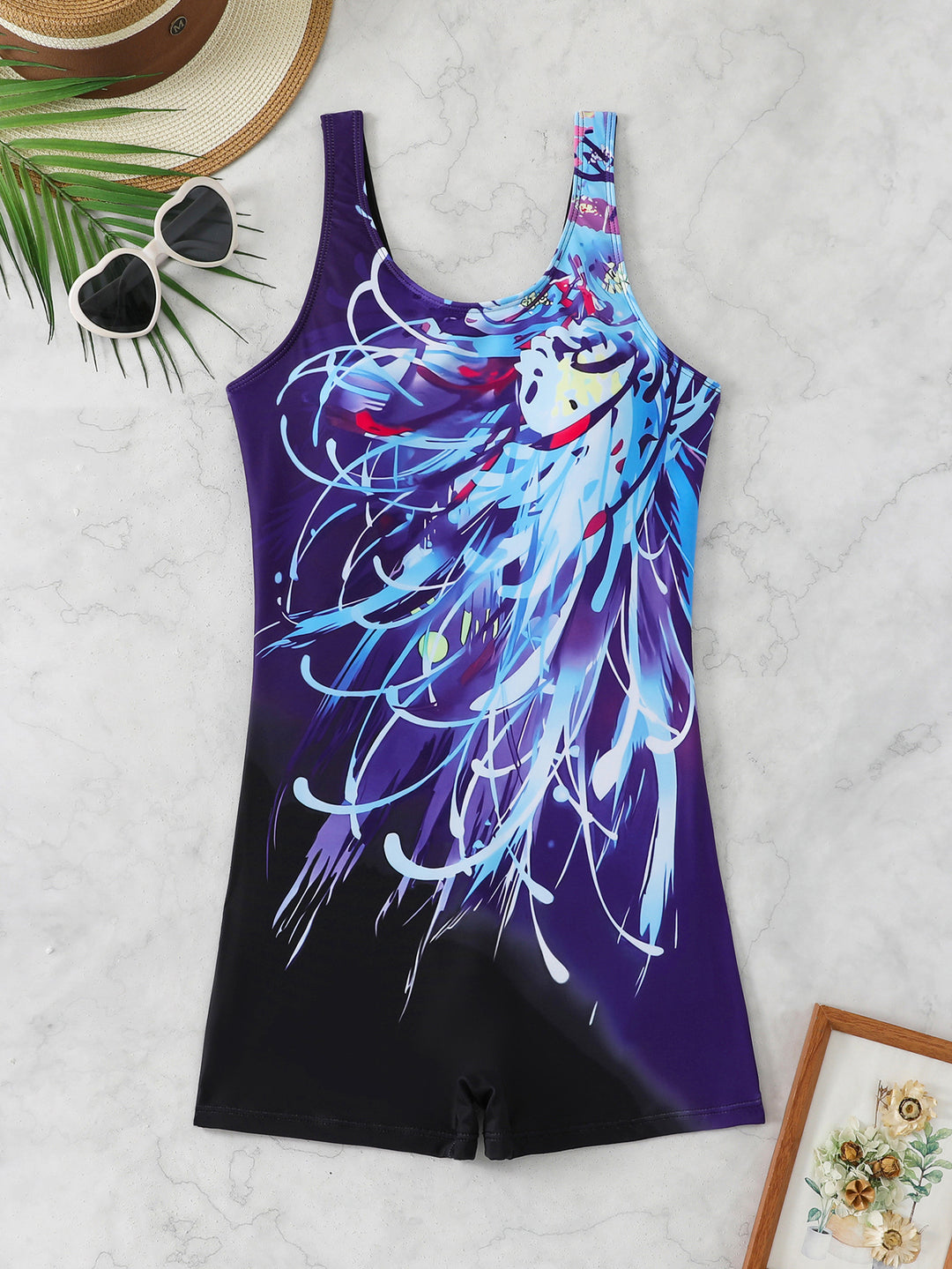 Damen Sportlicher Schwimmanzug Echo Archiv