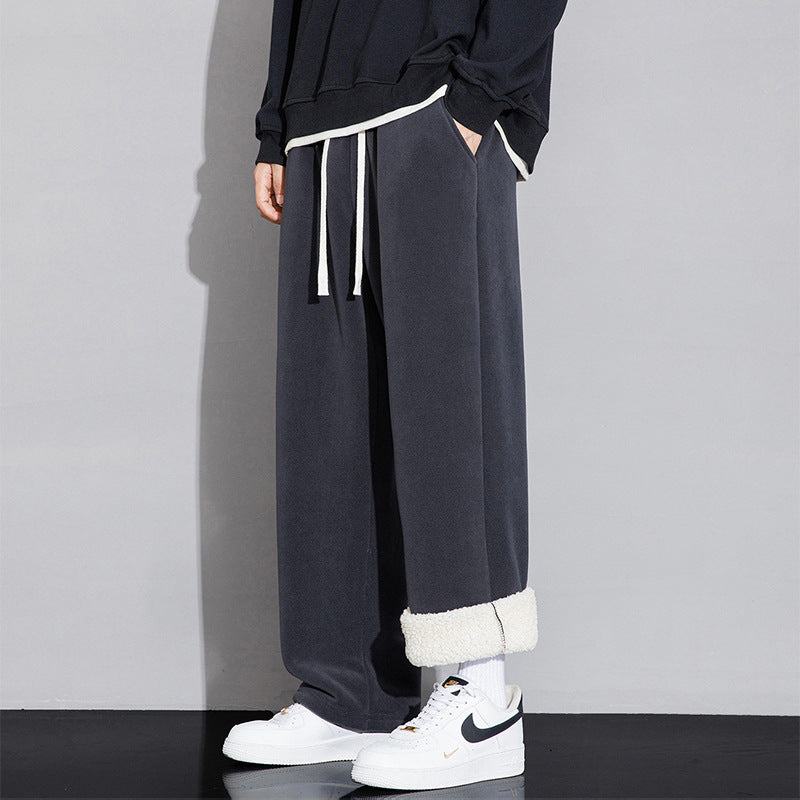 Herren Gemütliche und weite Fleece-Hose