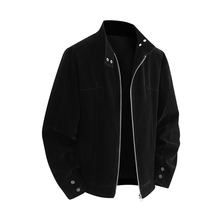 Herren Freizeitjacke aus weichem Kunstleder mit praktischem Kragen und Reißverschluss Echoarchiv