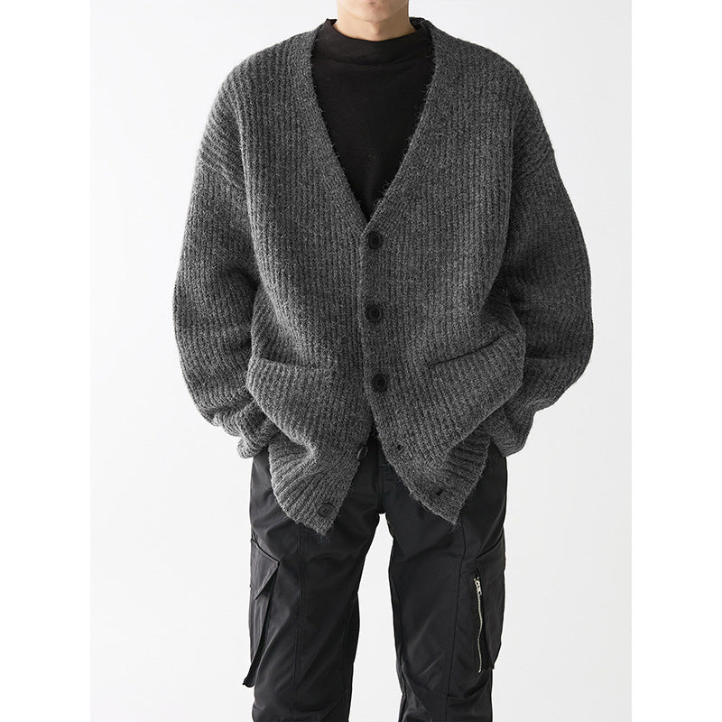 Herren Grobstrickjacke mit praktischen Taschen und stylischem Design Echoarchiv