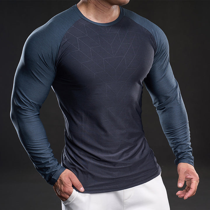 Herren sportliches Funktionsshirt mit langen Ärmeln Echoarchiv