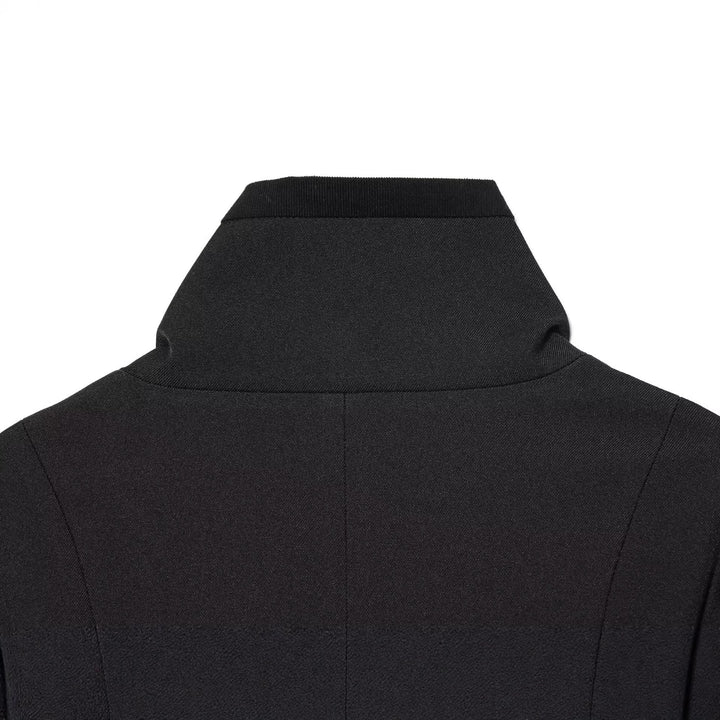 Damen Kurze Cropped-Boxy-Jacke mit hohem Stehkragen und dekorativen Metallknöpfen Echoarchiv