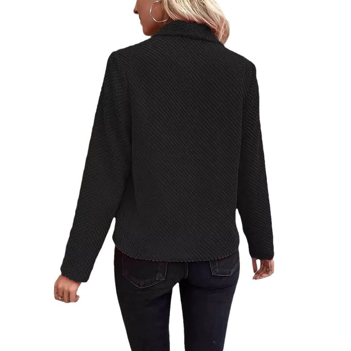Damen Wasserfall-Cardigan aus Waffel‑Fleece mit offener Front Echoarchiv
