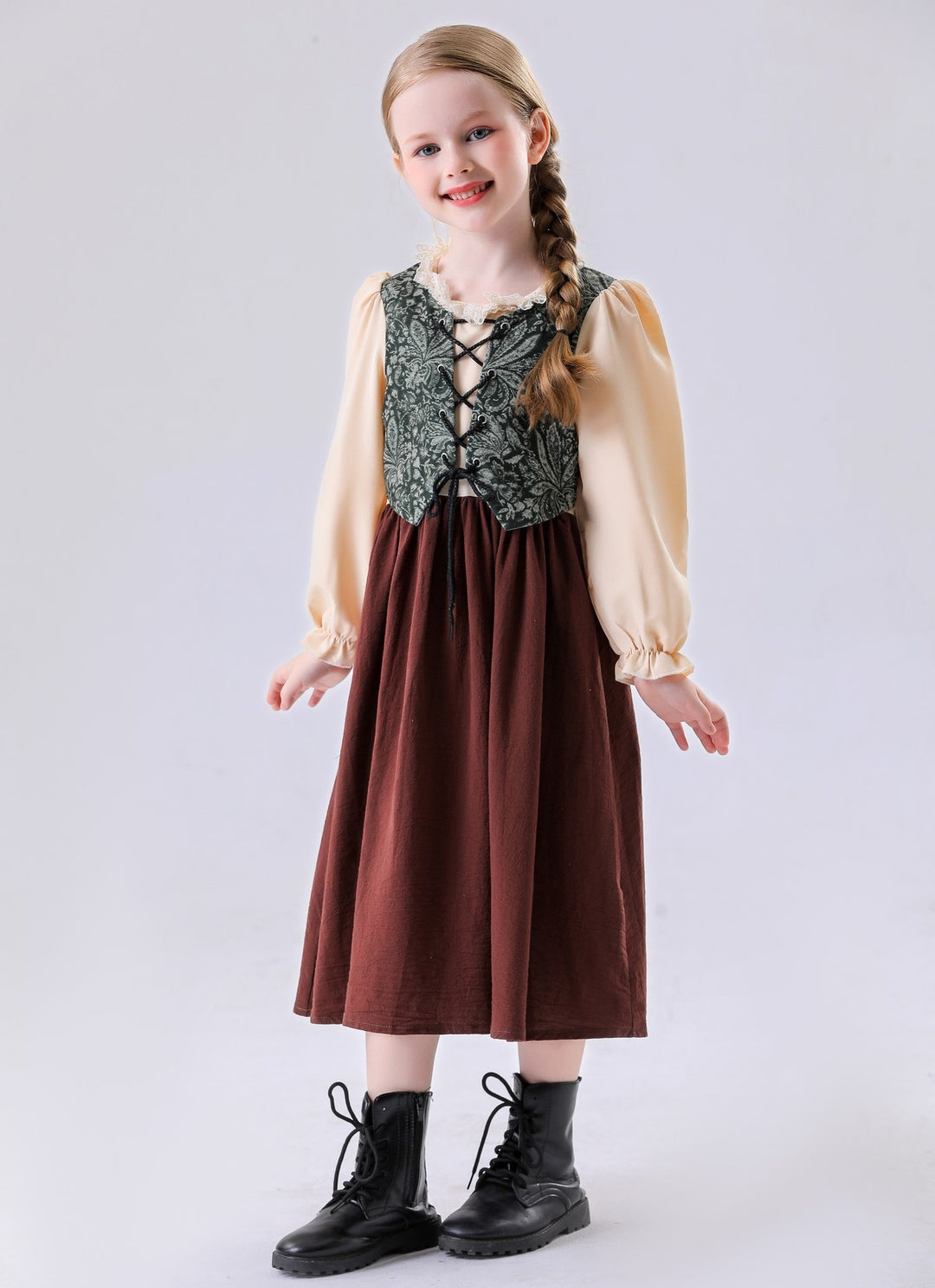 Unisex nan Kinderweste im Vintage Brokatstil mit floralem Jacquardmuster Echo Archiv