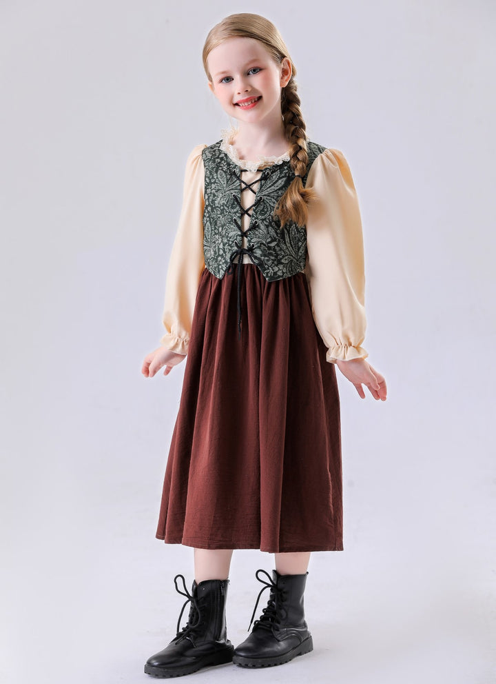 Unisex nan Kinderweste im Vintage Brokatstil mit floralem Jacquardmuster Echo Archiv