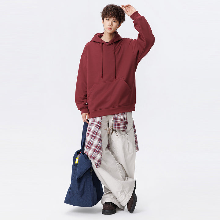 Unisex Oversize Kapuzenpullover mit Kängurutasche und weichem Fleece-Innenfutter Echo Archiv