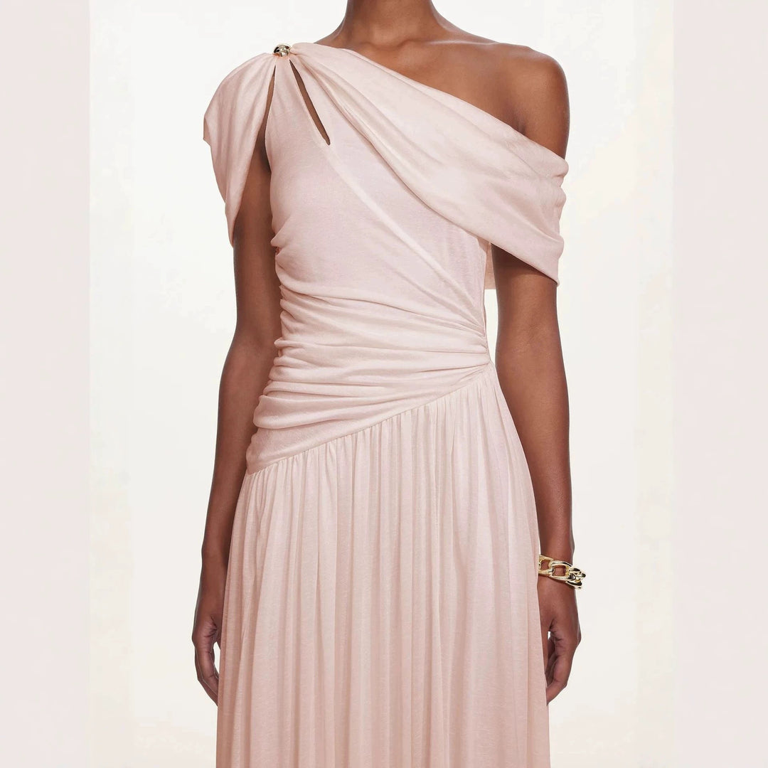 Damen Elegantes One-Shoulder Maxikleid mit fließendem Schnitt Echo Archiv