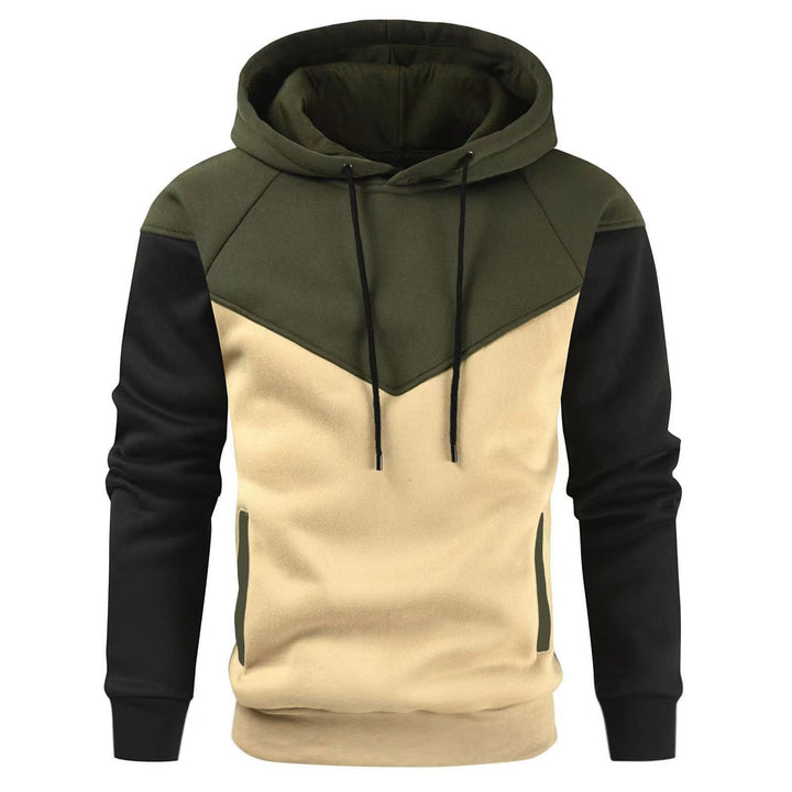 Herren Sportlicher Kapuzenpullover mit Farbblock-Design Echoarchiv