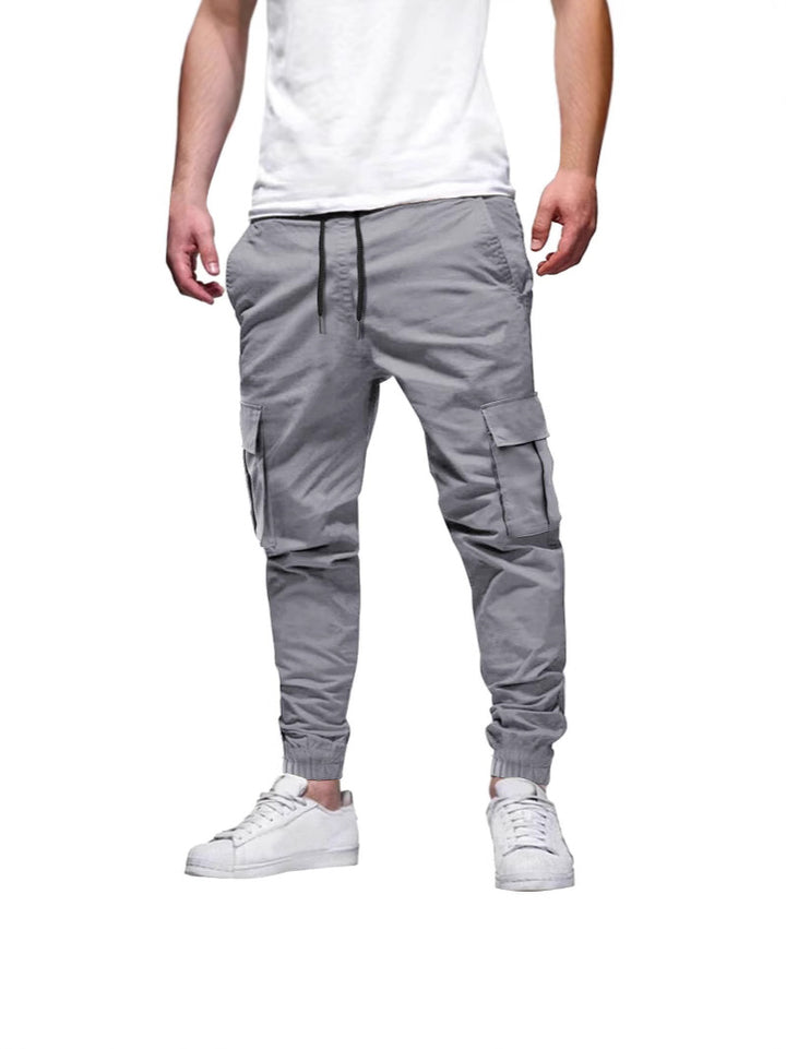 Herren lässige Cargo-Hose mit elastischem Bund und funktionalen Seitentaschen Echoarchiv