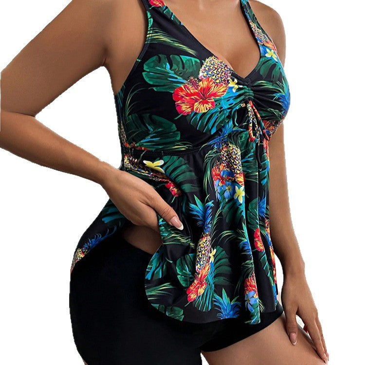 Damen sommerliches Tankini-Oberteil mit femininem Volant Echo Archiv
