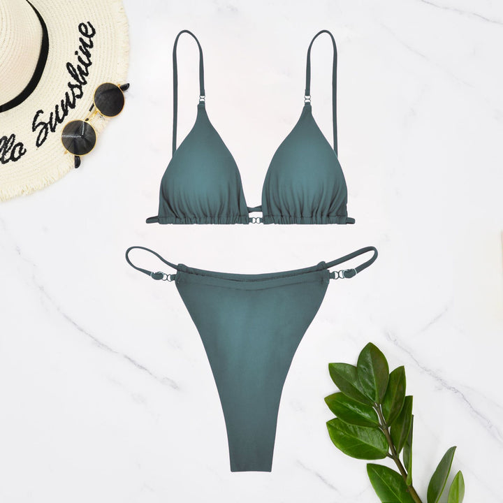 Damen Triangel-Bikini mit feinen Rüschendetails und verstellbaren Trägern Echo Archiv