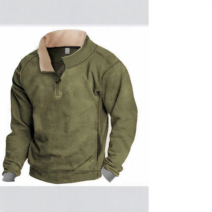 Herren Fleece-Pullover mit Stehkragen und Reißverschluss Echoarchiv