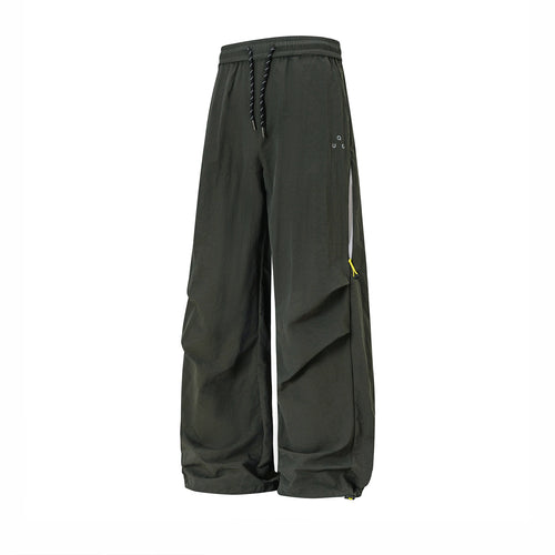 Unisex Weite technische Cargo-Hose mit Kordelbund, Zip-Taschen und verstellbarem Saum Echo Archiv