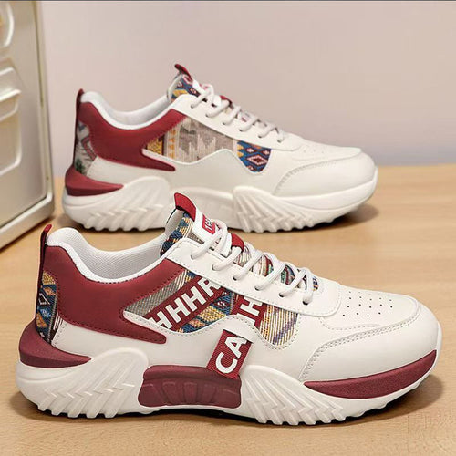 Damen Chunky-Plateau-Sneaker mit ethnischem Webmuster und gepolstertem Komfortschaft Echoarhiv