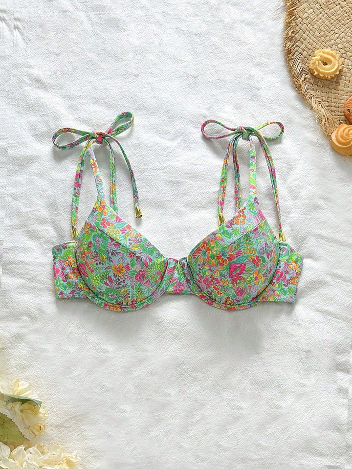 Damen gepolstertes Bikinioberteil mit verstellbaren Trägern Echo Archiv