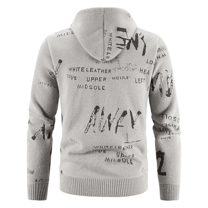 Herren Kapuzenjacke mit grafischem Print und hochelastischen Eigenschaften Echoarchiv