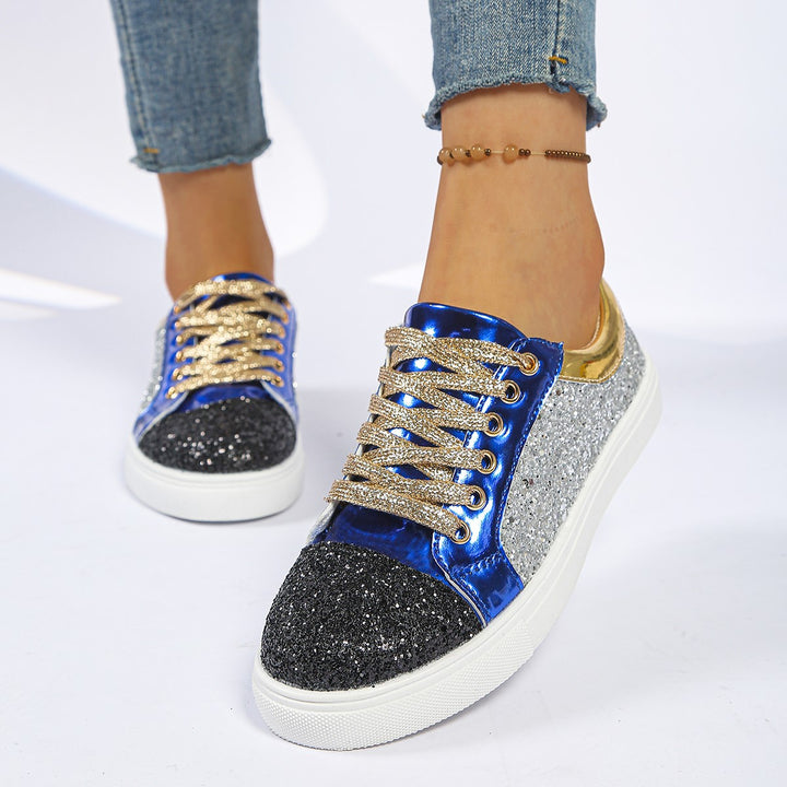 Damen  Glitzer-Sneaker mit funkelnder Zehenkappe, metallic-Overlays und gepolstertem Komfortfußbett Echo Archiv