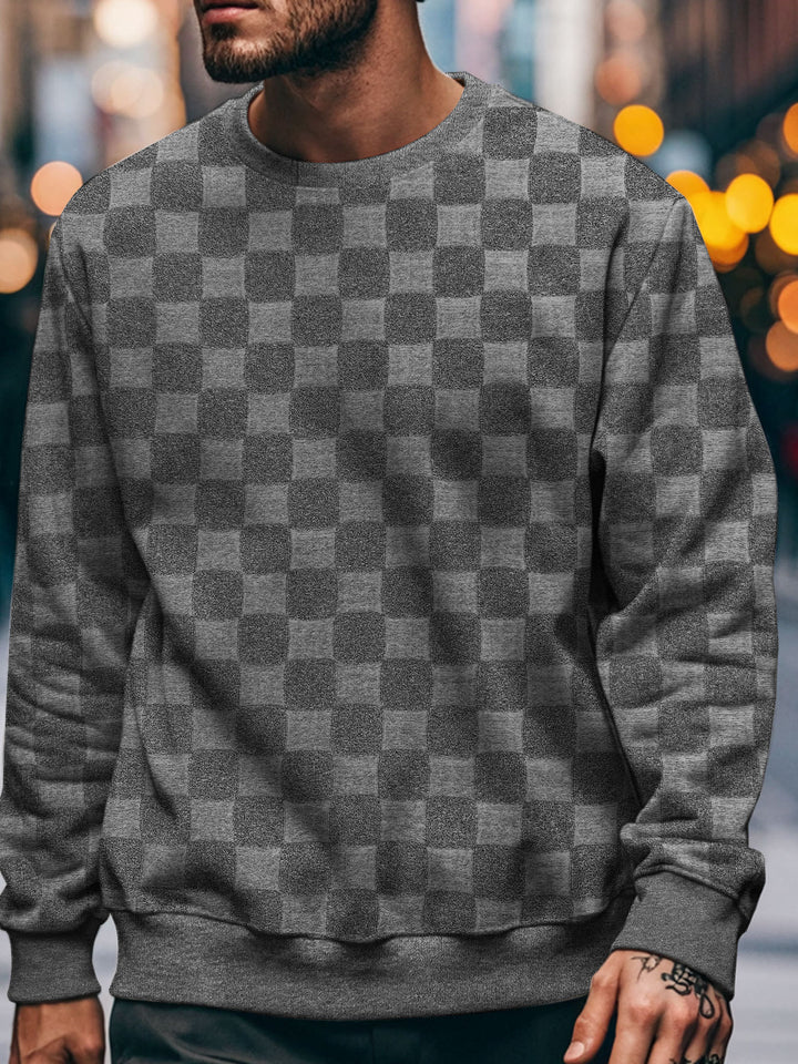 Herren Sweatshirt mit modernem Strukturdessin Echoarchiv