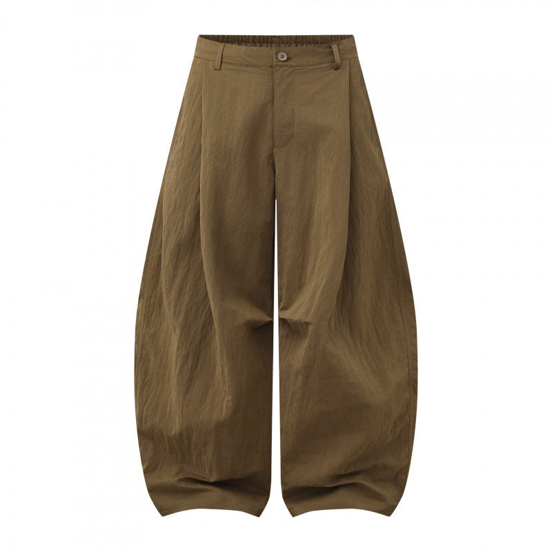 Damen Weite Ballonhose aus Baumwollmischung mit hohem Bund und elastischem Rückengummi Echo Archiv