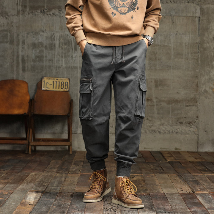 Herren Cargo-Hose mit multifunktionalen Taschen und robustem Baumwollmaterial Echoarchiv