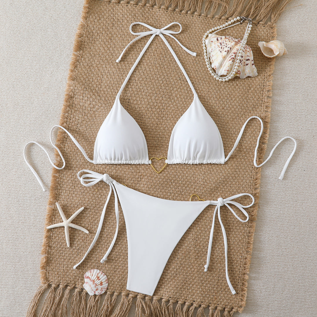 Damen Triangel-Bikini mit modischen Herz-Akzenten Echo Archiv