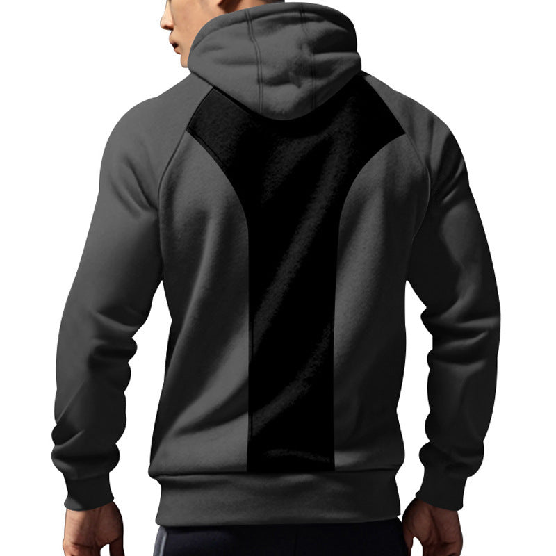 Herren Pullover mit halbem Reißverschluss und praktischer Kängurutasche Echoarchiv