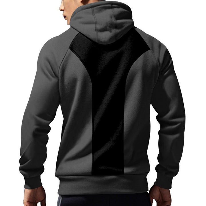 Herren Pullover mit halbem Reißverschluss und praktischer Kängurutasche Echoarchiv