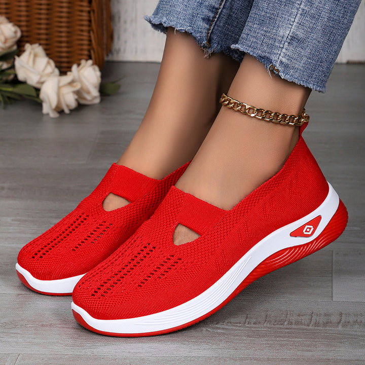 Damen nan leichte atmungsaktive Strickslipper mit Memoryschaum und rutschfester Laufsohle Echo Archiv