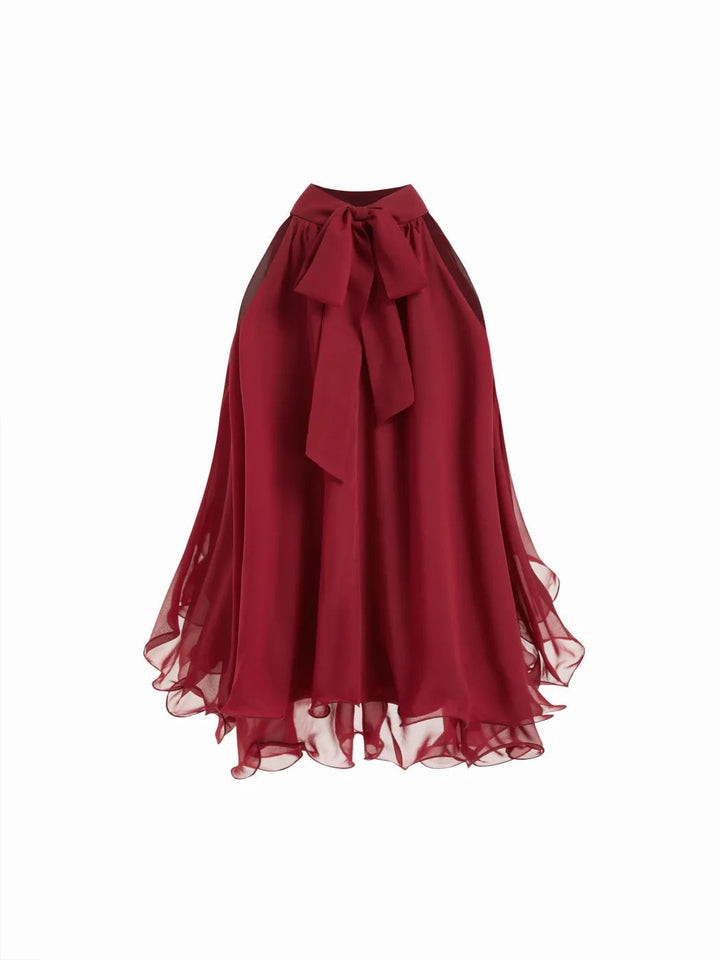Damen Schwingender Chiffon-Rock mit Schleifenverschluss Echo Archiv