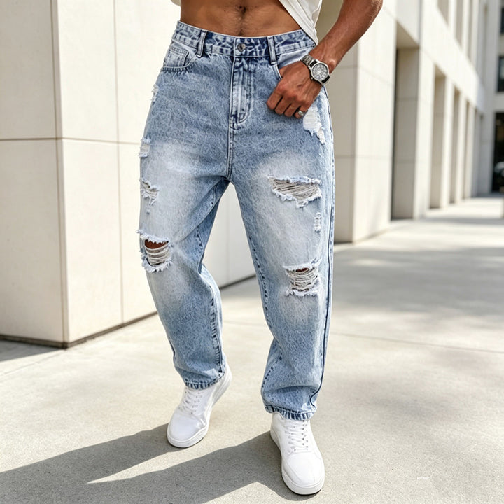 Herren Zerrissene Baggy-Jeans Echoarchiv
