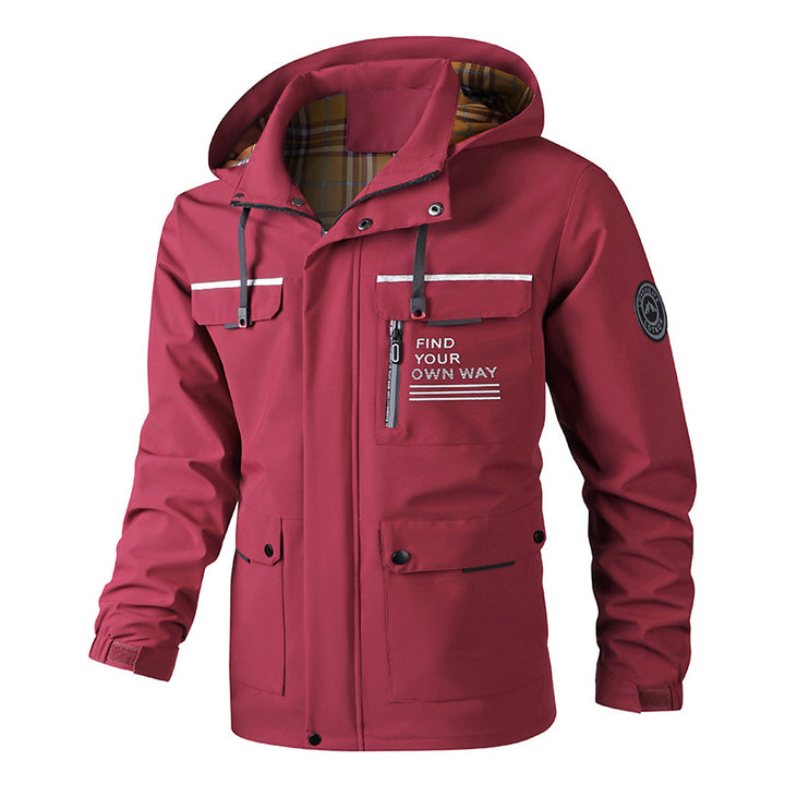 Herren wasserabweisende Outdoor-Jacke mit praktischen Taschen Echoarchiv