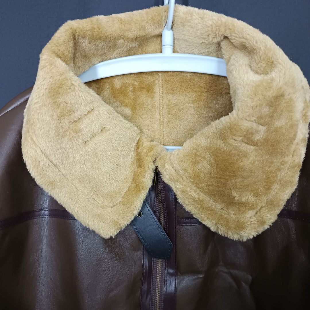 Herren Lammlederjacke mit weichem Teddyfutter Echoarchiv