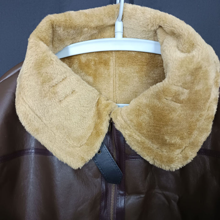 Herren Lammlederjacke mit weichem Teddyfutter Echoarchiv