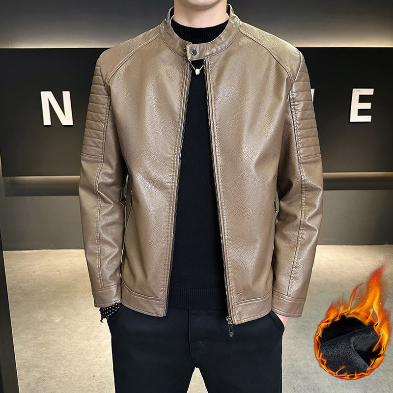 Herren Stylische Kunstlederjacke mit Steppdetails Echo Archiv