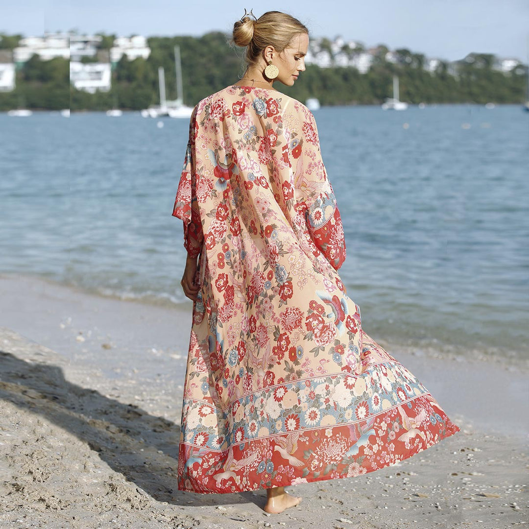 Damen luftige Strandkatze mit floralem Motiv Echo Archiv