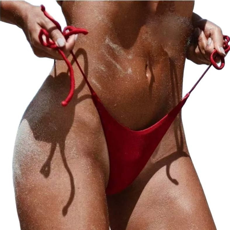 Damen Bikini-Höschen mit ultra-hohem Schnitt und verstellbaren Trägern Echo Archiv
