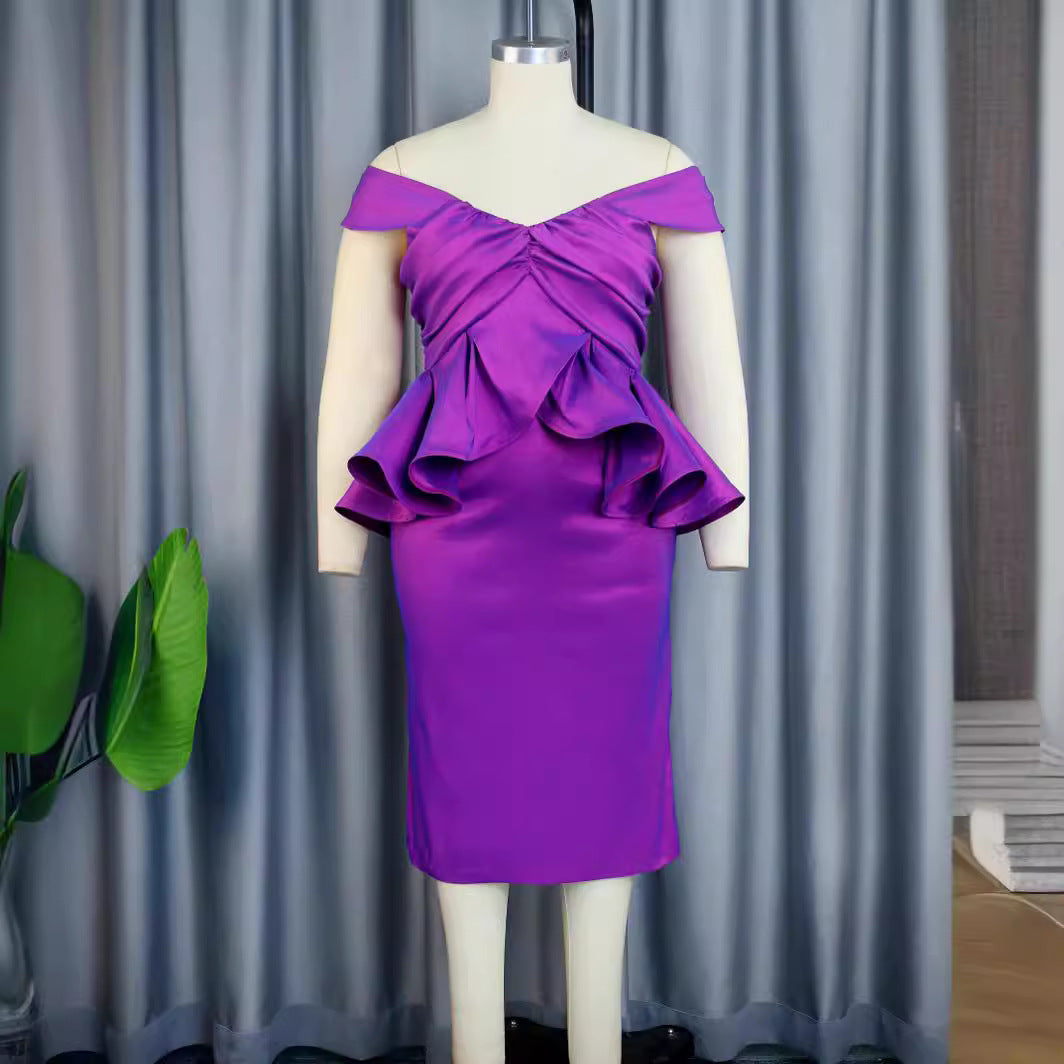 Damen Abendkleid mit voluminösen Rüschendetails Echo Archiv