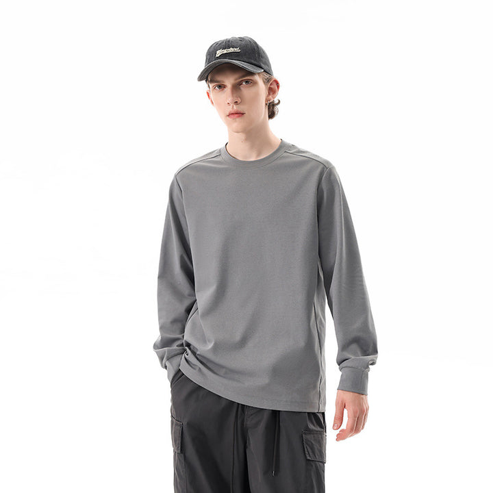 Herren Oversize-Langarmshirt aus schwerem Baumwolljersey mit Rundhalsausschnitt und gerippten Bündchen Echo Archiv