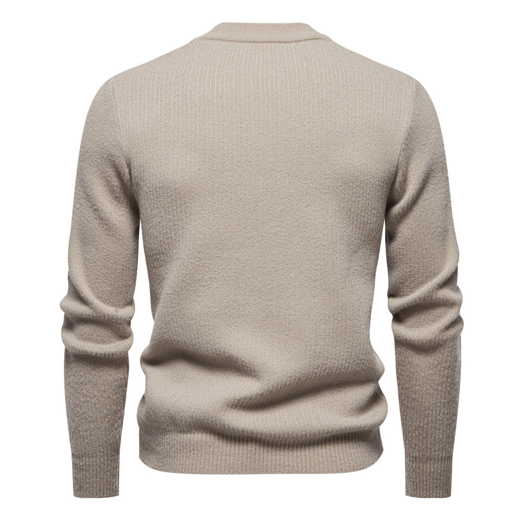 Herren hochwertiger Rollkragenpullover mit strukturiertem Design Echoarchiv