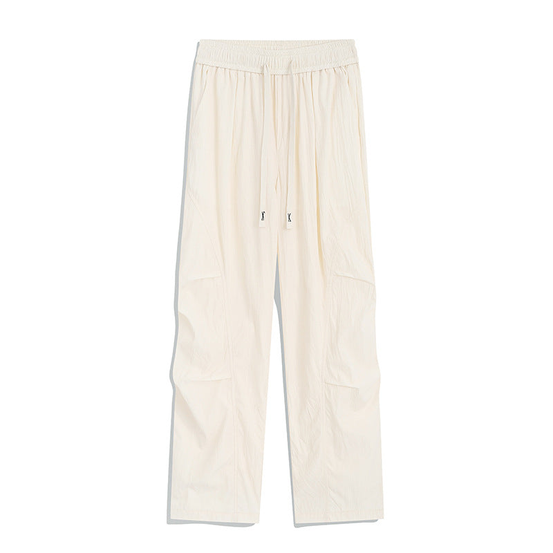 Herren Utility-Cargo-Loungehose mit Tunnelzugbund, Mehrfachtaschen & weitem Bein Echoarchiv
