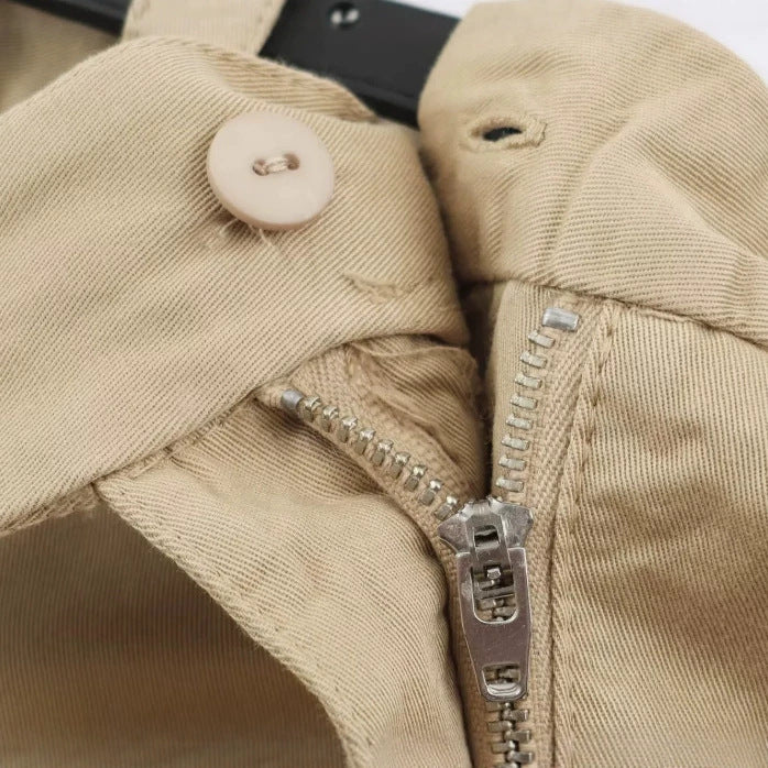 Damen Hochtaillierte Culotte‑Shorts mit Bügelfalte und Ziergürtel Echo Archiv