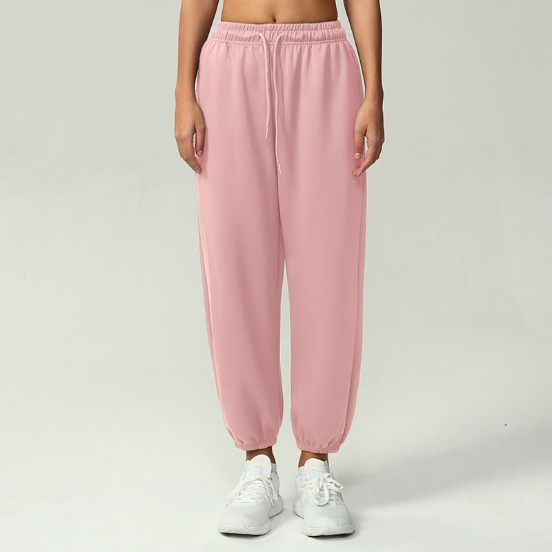 Damen nan atmungsaktive Performance-Joggerhose mit hohem Komfortbund, verstellbarem Kordelzug und elastischen Schlauchbündchen Echo Archiv