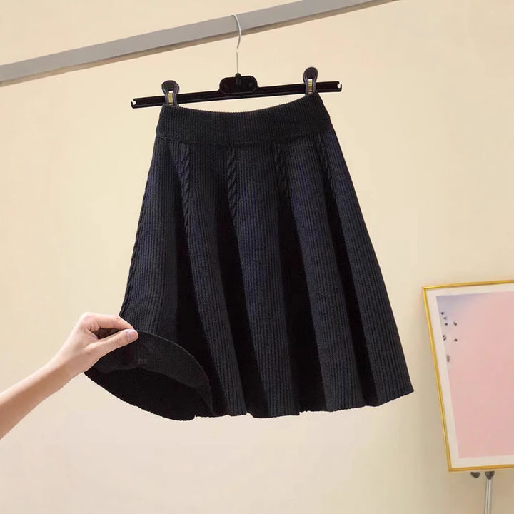 Damen Wadenlanger Strickrock mit Zopfmuster Echo Archiv