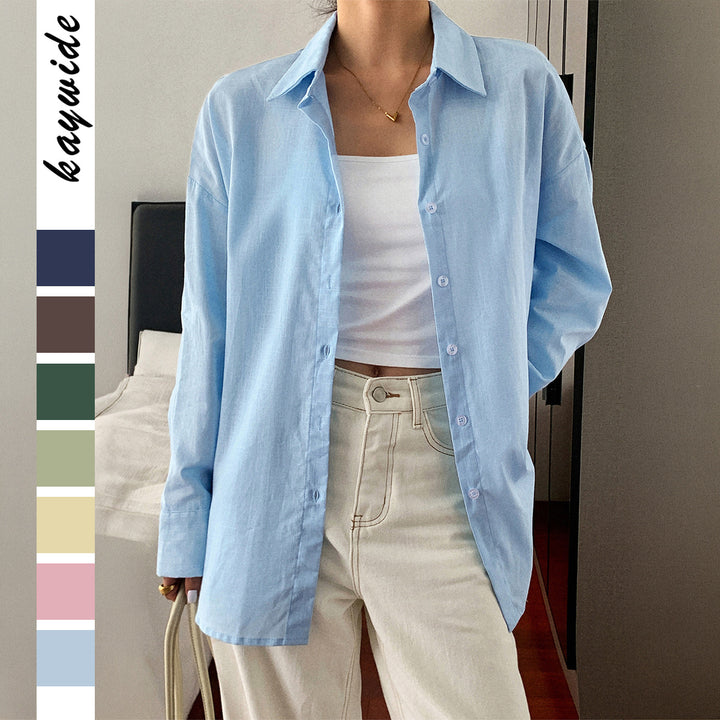 Damen nan zweiteiliges Sommer-Set aus leichtem Oversize-Hemd und ärmellosem Mini-Kleid Echo Archiv